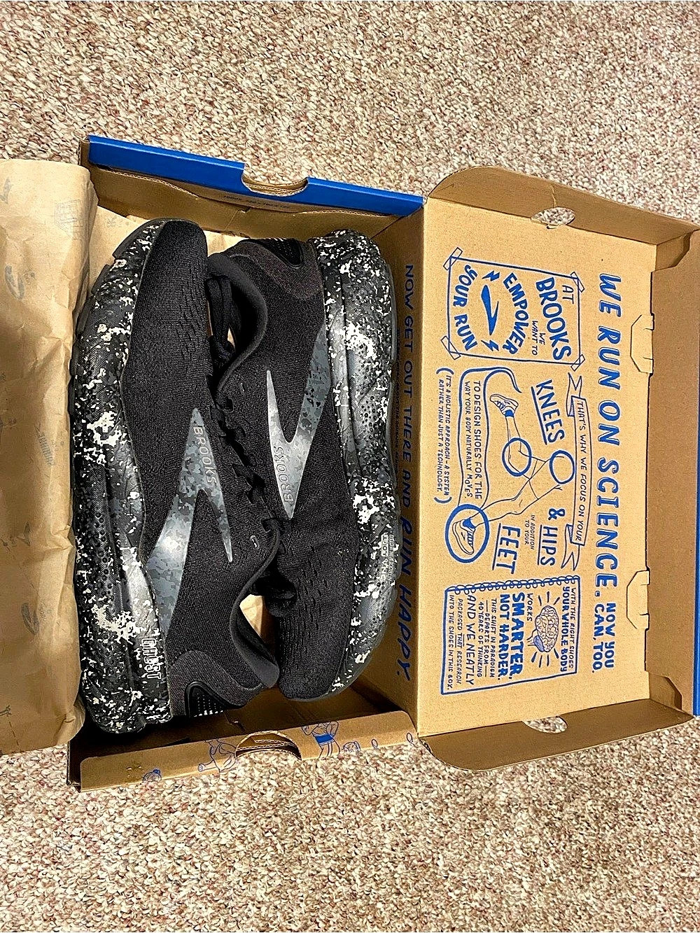 Brooks Ghost 16 Men's Black Athletic Shoes US 11 D